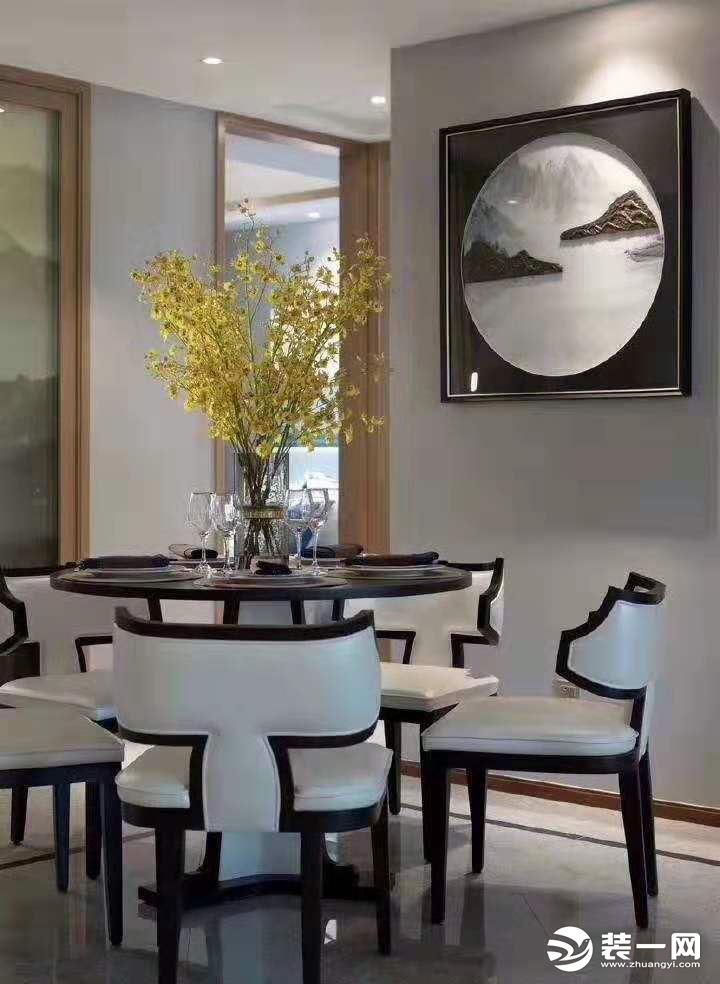 金科230平方大平层新中式风格餐厅装修效果图