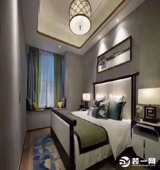 金科230平方大平层新中式风格卧室装修效果图