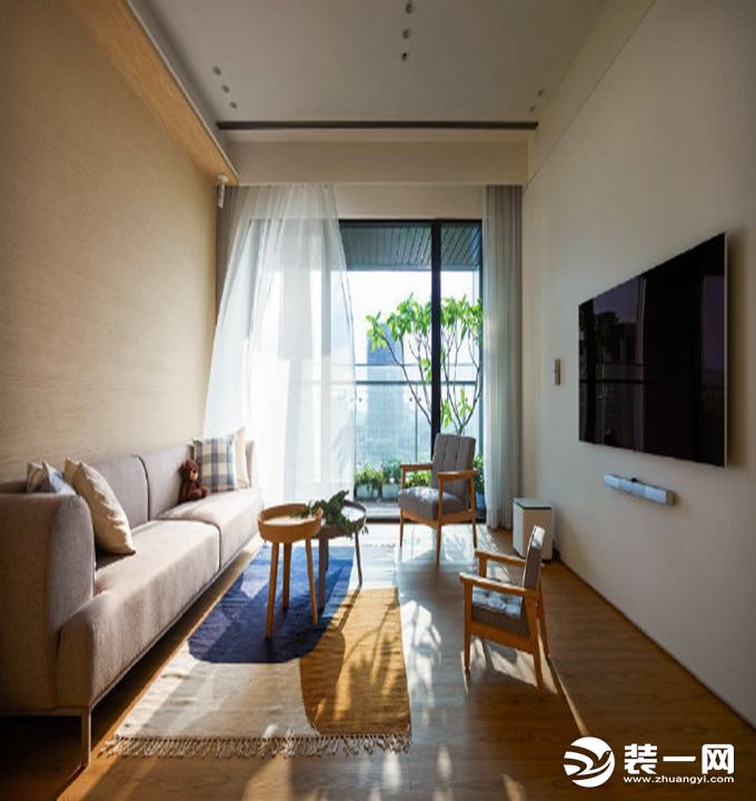 重庆远景装饰  国奥村70平方日式风格客厅装修效果图