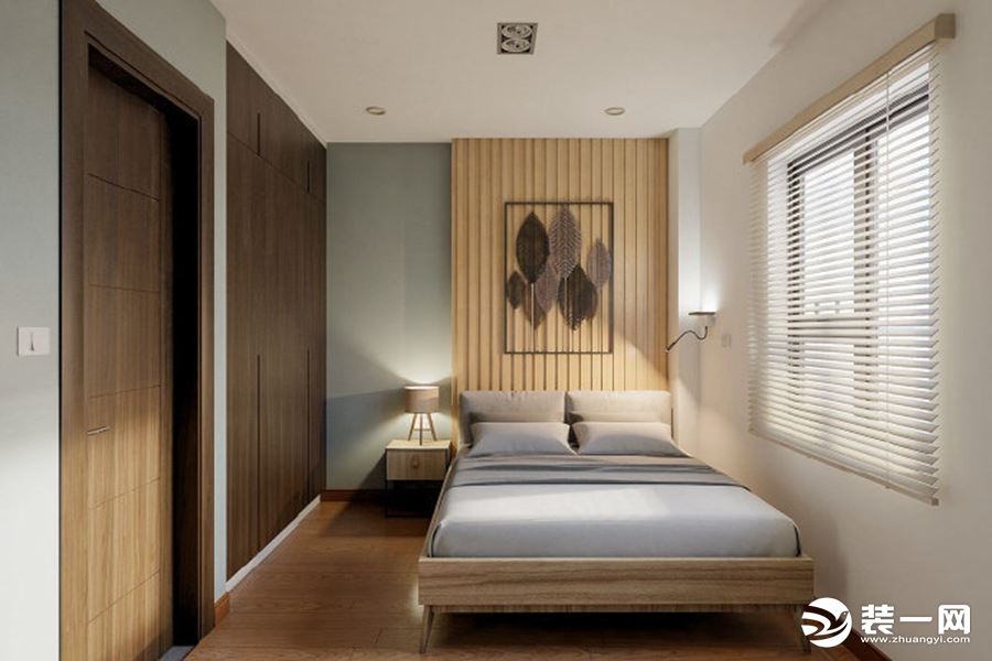 重庆远景装饰  融创100平方三居现代风格卧室装修效果图