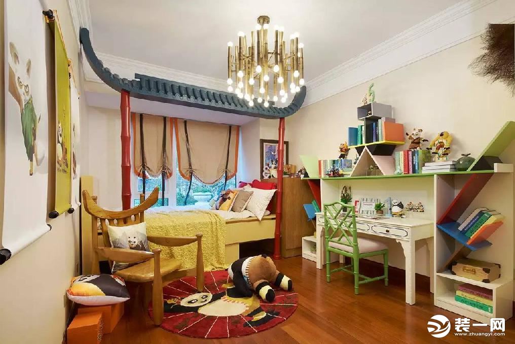 重庆远景装饰  珠江城130平方四居简约混搭风格儿童房装修效果图