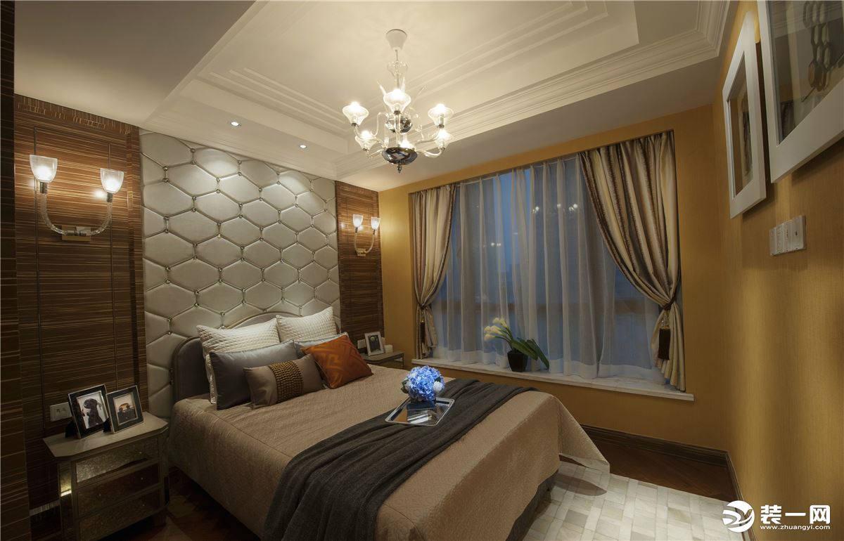 重庆远景装饰  万科130平方美式简约风格卧室装修效果图