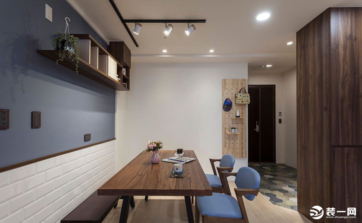重庆远景装饰  金科天元道120平方三居现代北欧风格餐厅装修效果图