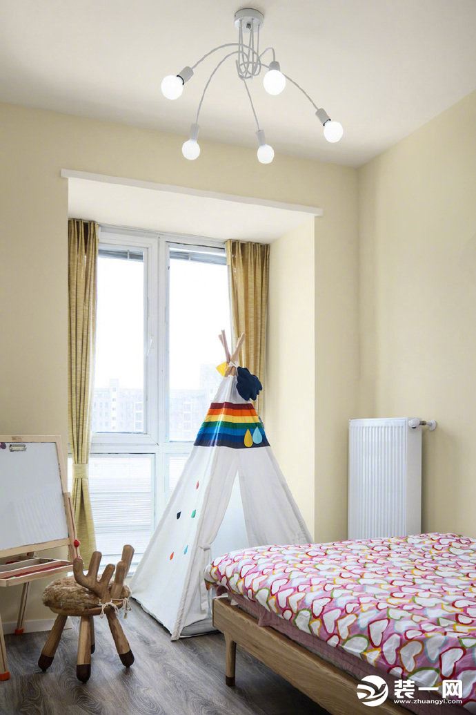 重庆远景装饰  滨江一号90平方三居现代北欧风格儿童房装修效果图