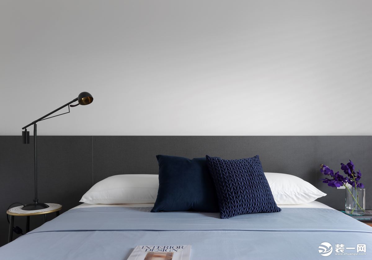 重庆远景装饰  江山樾120平方三居现代北欧风格卧室装修效果图