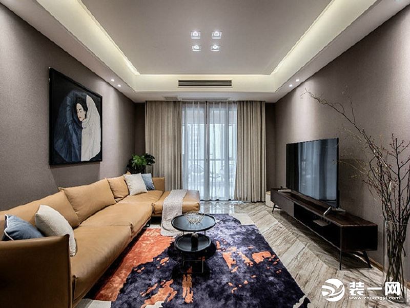 重庆远景装饰  万科金域学府80平方三居现代北欧风格客厅装修效果图