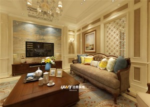 重庆远景装饰  安纳溪湖300平方别墅美式风格装修效果图