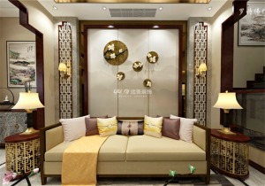 重庆远景装饰  金科天辰280平方别墅新中式装修效果图