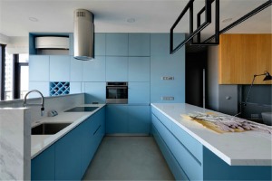 九曲河120平方三居个性现代风格厨房装修效果图