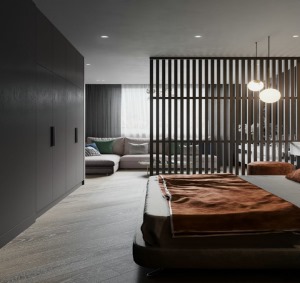雅居乐公寓55平方现代轻奢风格卧室装修效果图