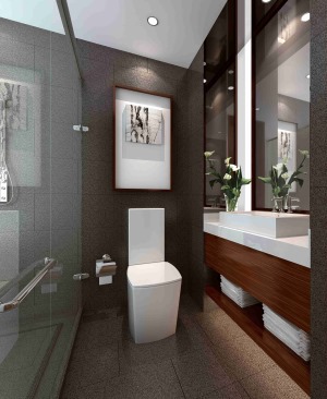 金科天辰120平方三居新中式风格厕所装修效果图