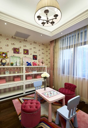 重庆远景装饰  融创130平方美式简约风格儿童房装修效果图