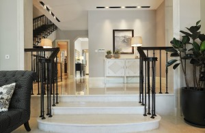 万科悦湾300平方别墅现代北欧风格楼梯装修效果图