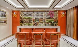 重庆远景装饰 棕榈泉380平方别墅现代时尚风格餐厅装修效果图