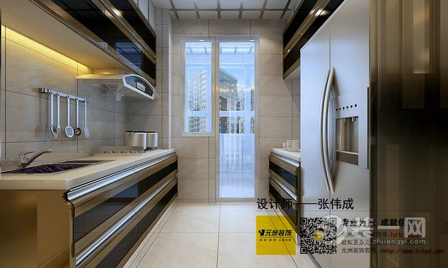 哈尔滨农大家属楼96平米三居室现代风格厨房
