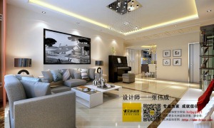 哈尔滨农大家属楼96平米三居室现代风格装修效果图