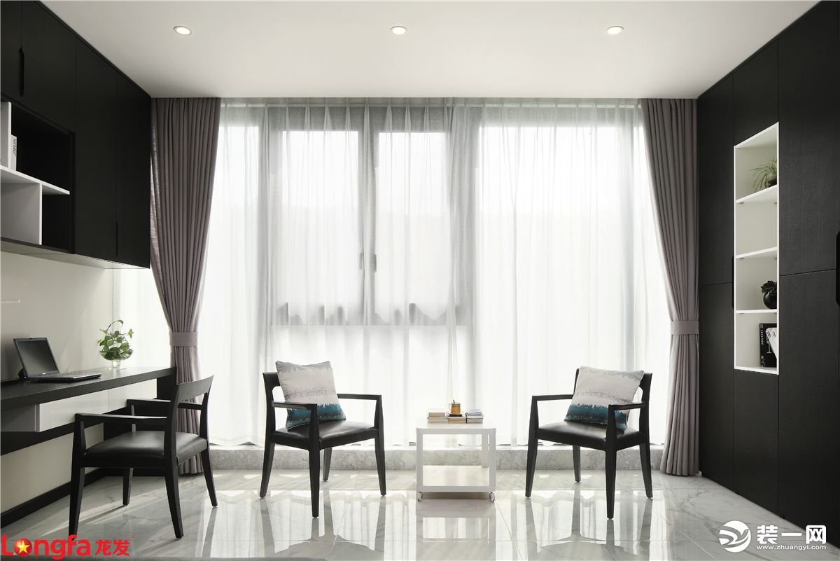 滟紫台265平方现代简约风格 | 南京龙发装饰 |起居室装修效果图