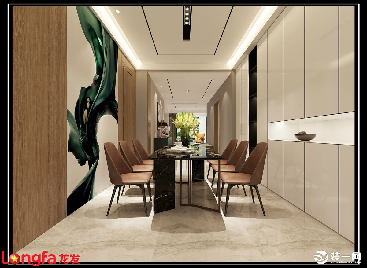 滟紫台205平方现代轻奢风格 | 南京龙发装饰 |餐厅装修效果图