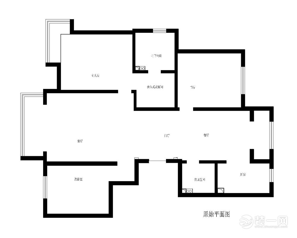 广州江悦湾160平米简欧风格原始户型图