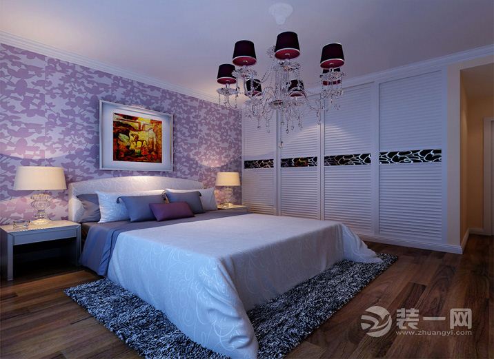 广州盈创水悦轩107平米三居室欧式风格卧室效果图