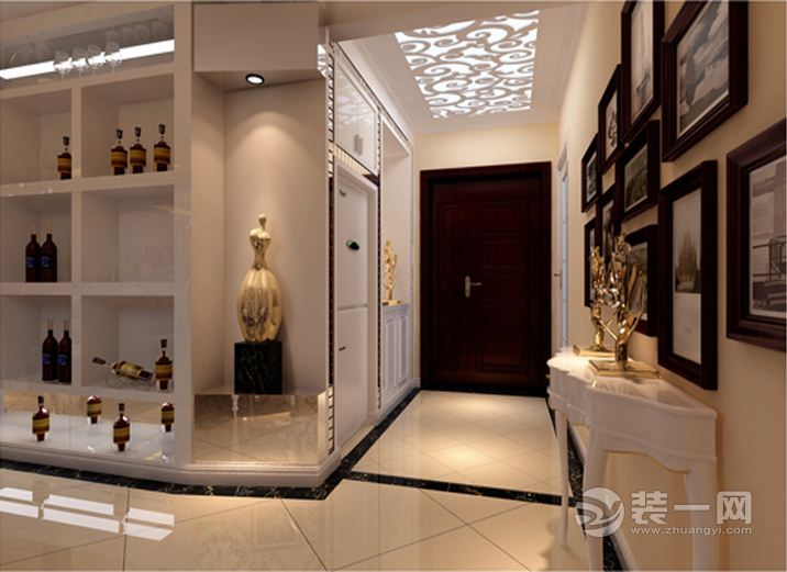 广州尚上名筑110平米三居室欧式风格门厅效果图