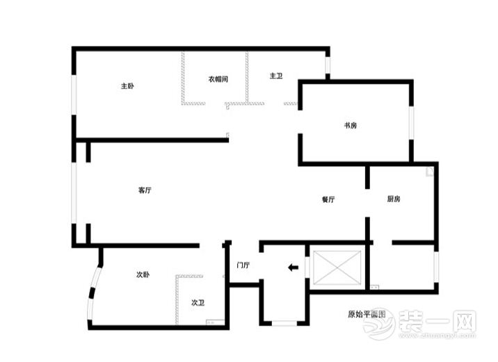 广州金湾明珠143平米四居室简约风格原始图