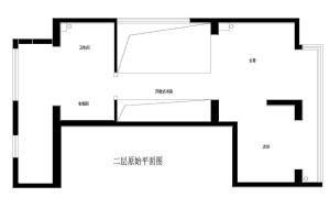 广州伊顿公馆180平米复式现代简约风格二层原始平面图 (2)