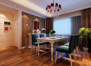 广州盈创水悦轩107平米三居室欧式风格餐厅效果图