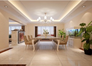 广州星河山海湾140平米四居室现代简约风格餐厅效果图