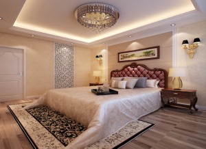 广州星河山海湾140平米四居室现代简约风格卧室效果图