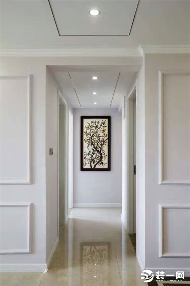 天怡美装饰—环山国际  115平方 三居室 简美风格背景墙和走廊案例效果图