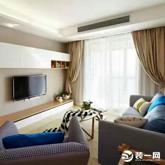 重庆天怡美装饰—江与城  简约风格 115平方客厅装修效果图