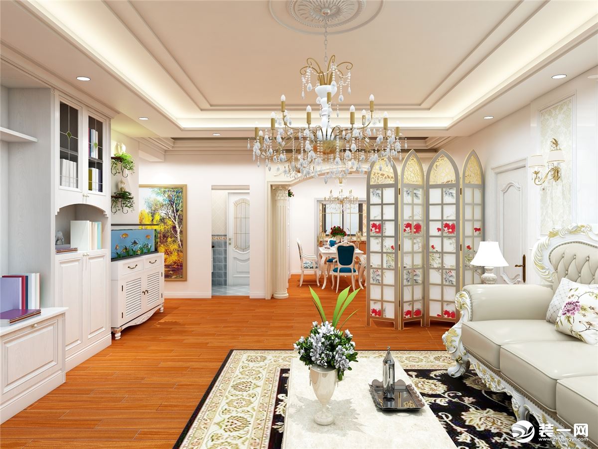 重庆天怡美装饰—春森彼岸  176平方  欧式风格客厅效果图