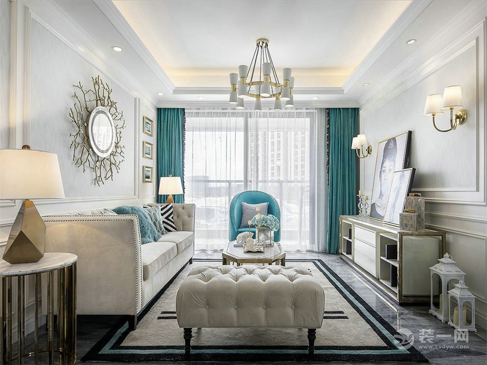 客厅淡雅的色调，配上品质不凡的家具，让住宅变得浪漫、优雅、舒适、自在。