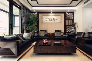 中铁山水时光 89平 三居室 造价9万 中式风格