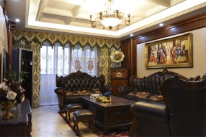 金科中央御园 86平 三居室 造价12万 欧式 客厅