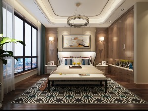 华远枫悦125平米港式设计卧室