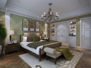 永和坊190平米美式设计卧室