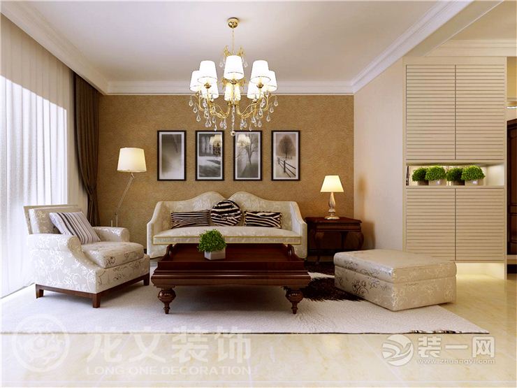 郑州润城90平两居室现代简约风格客厅沙发