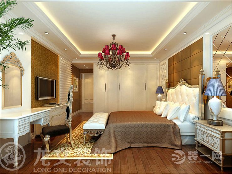 郑州中州大学家属院102平两居室欧式经典卧室