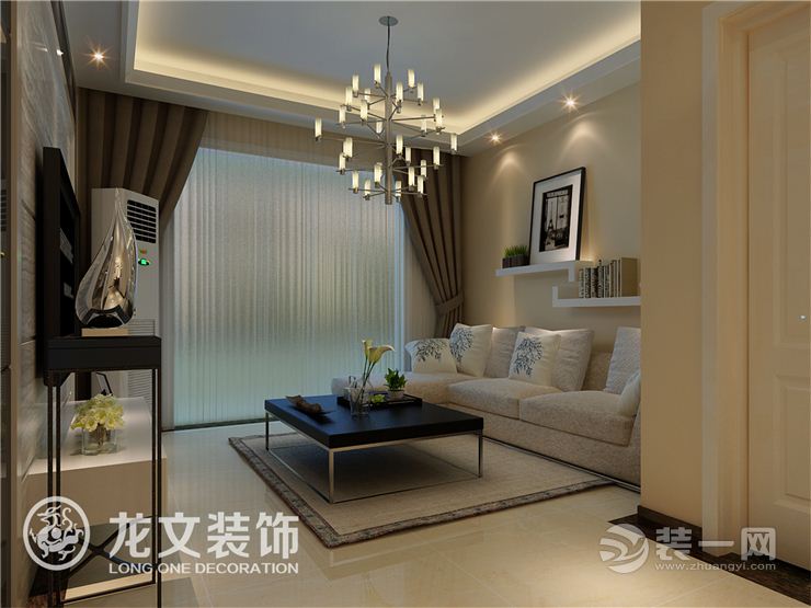 郑州正商华钻-86平两居室-现代简约 客厅