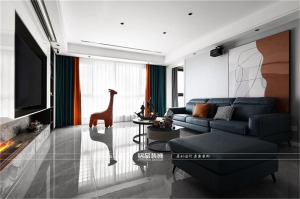 杭州滨江区160㎡公寓碧水豪园极简轻奢风格-案例效果图