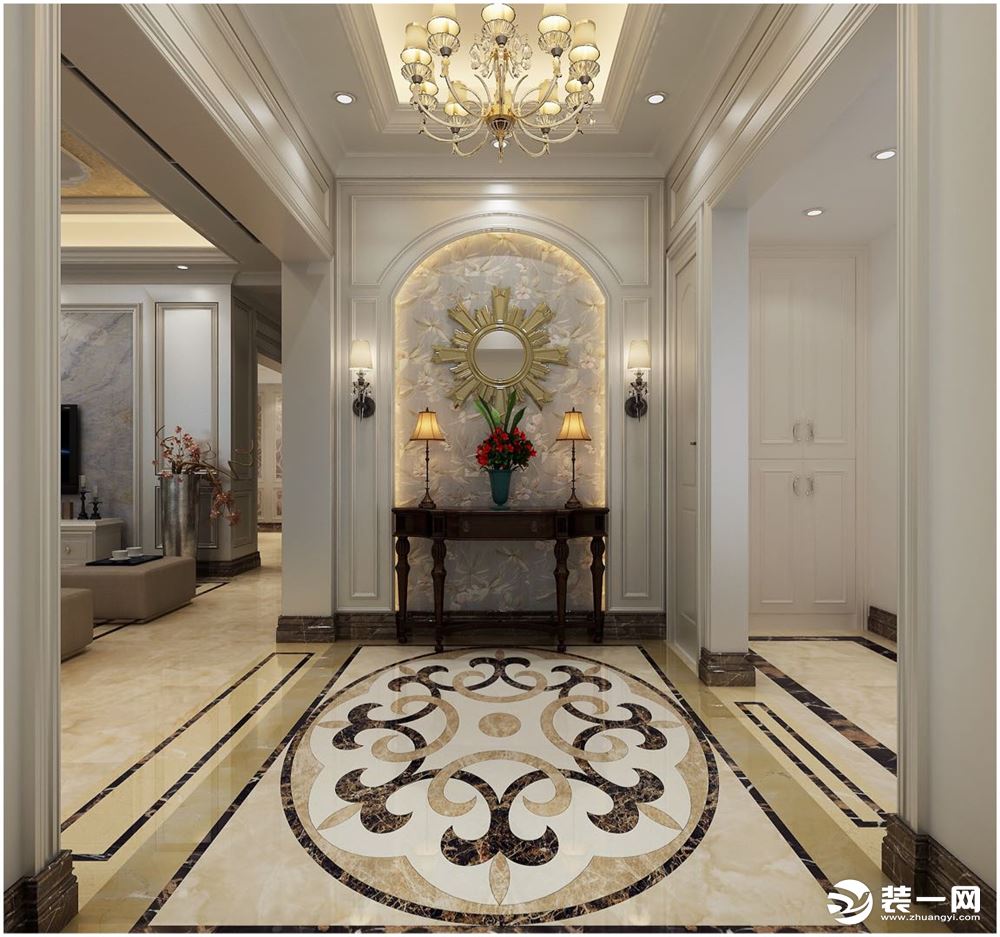 珠海凤凰兰亭97平三居室欧式风格客厅地毯