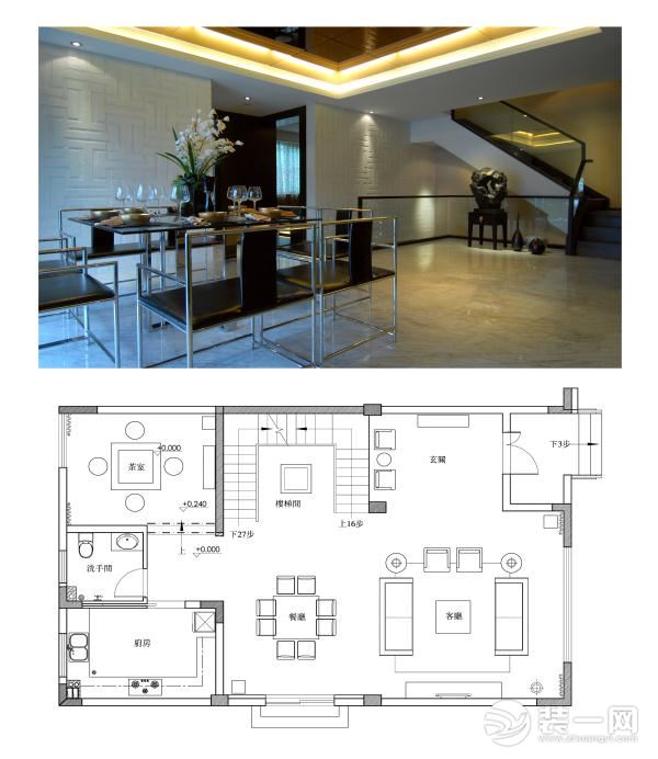 珠海华发新城91平三居室中式风格平面图