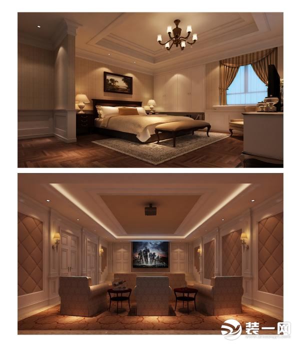 珠海澜怡居三居室100平法式风格卧室