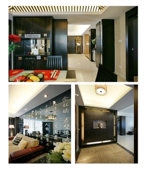 珠海荣泰河庭三居室100平中式风格室内全景