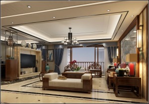 珠海翠湖香山三居室120平中式风格