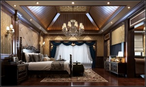 220平别墅中式风格卧室装修效果图