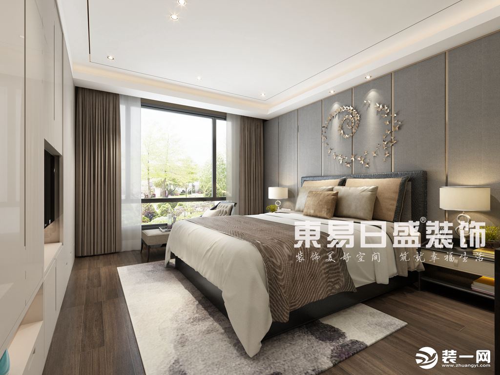 郑州东易日盛装修案例：现代轻奢风格卧室