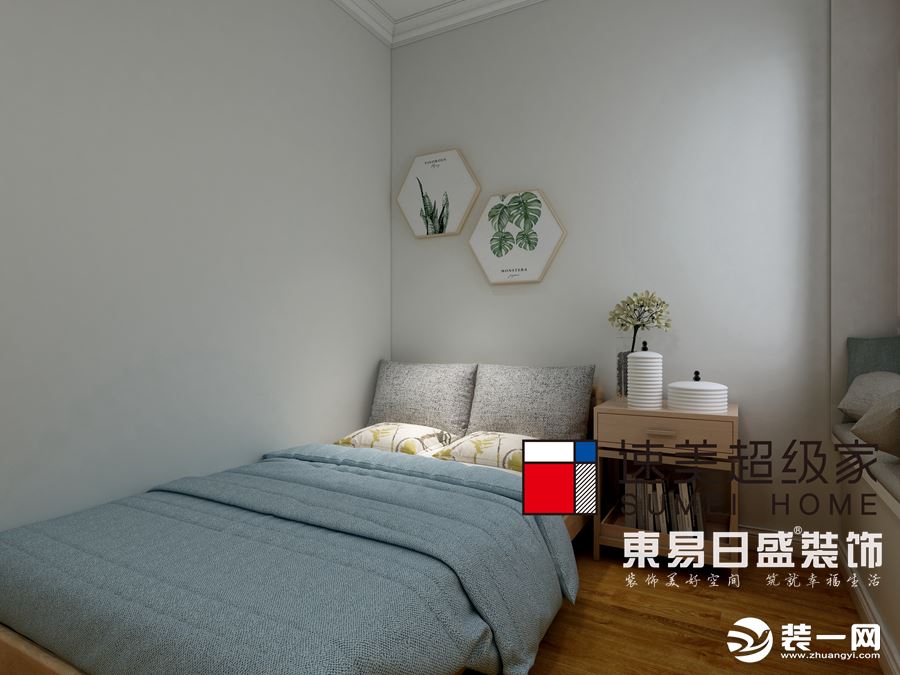 郑州速美超级家装修案例：北欧风格卧室装修